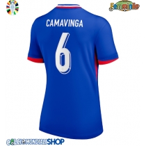Maglie da calcio Francia Eduardo Camavinga #6 Prima Maglia Femminile Europei 2024 Manica Corta